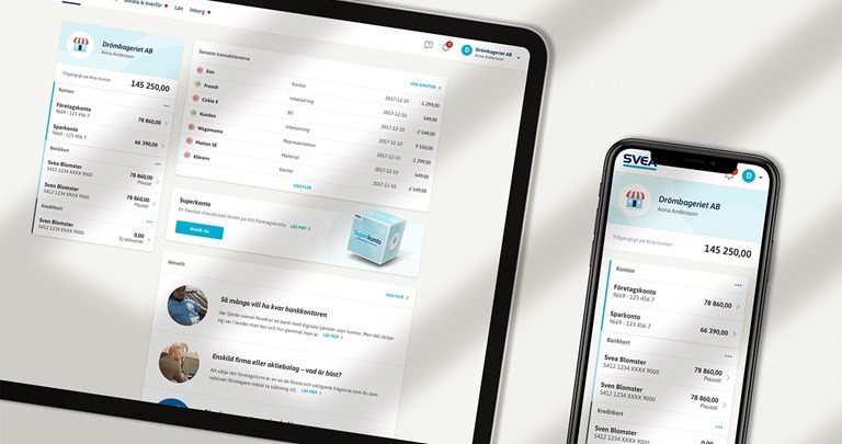 Svea platform on mobile